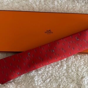 NWT Hermes Red Tie